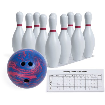 Champion Sports Plastic Bowling Ball & Pin Set BPSET